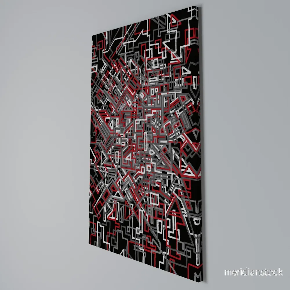 BROKEN LINES Vertical Canvas Print - Bild 3