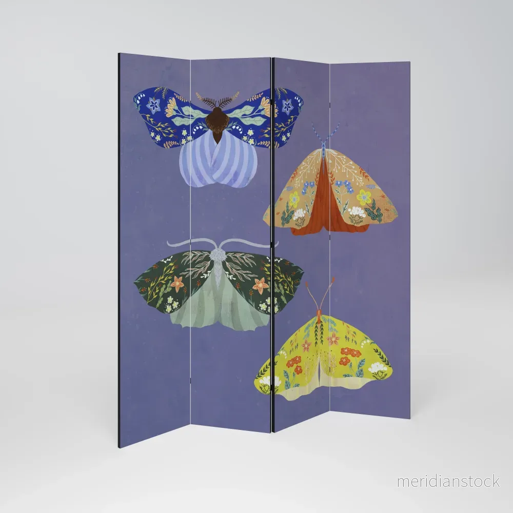 MOTH INTO THE FLAME Rumsavdelare 4 paneler - Bild 2