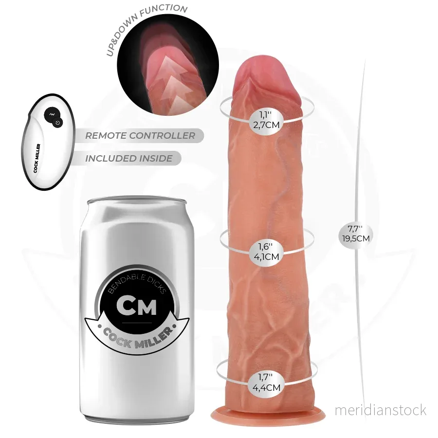COCK MILLER - HYPER-REALISTIC DILDO WITH SUCTION CUP AND THRUSTING WITH REMOTE CONTROL 19.5 CM - Bild 3