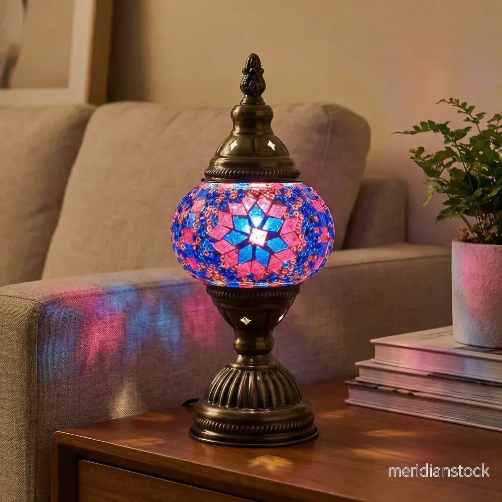 Färgglad mosaikbordslampa – Mosaicara Färgglad mosaikbordslampa – Mosaicara