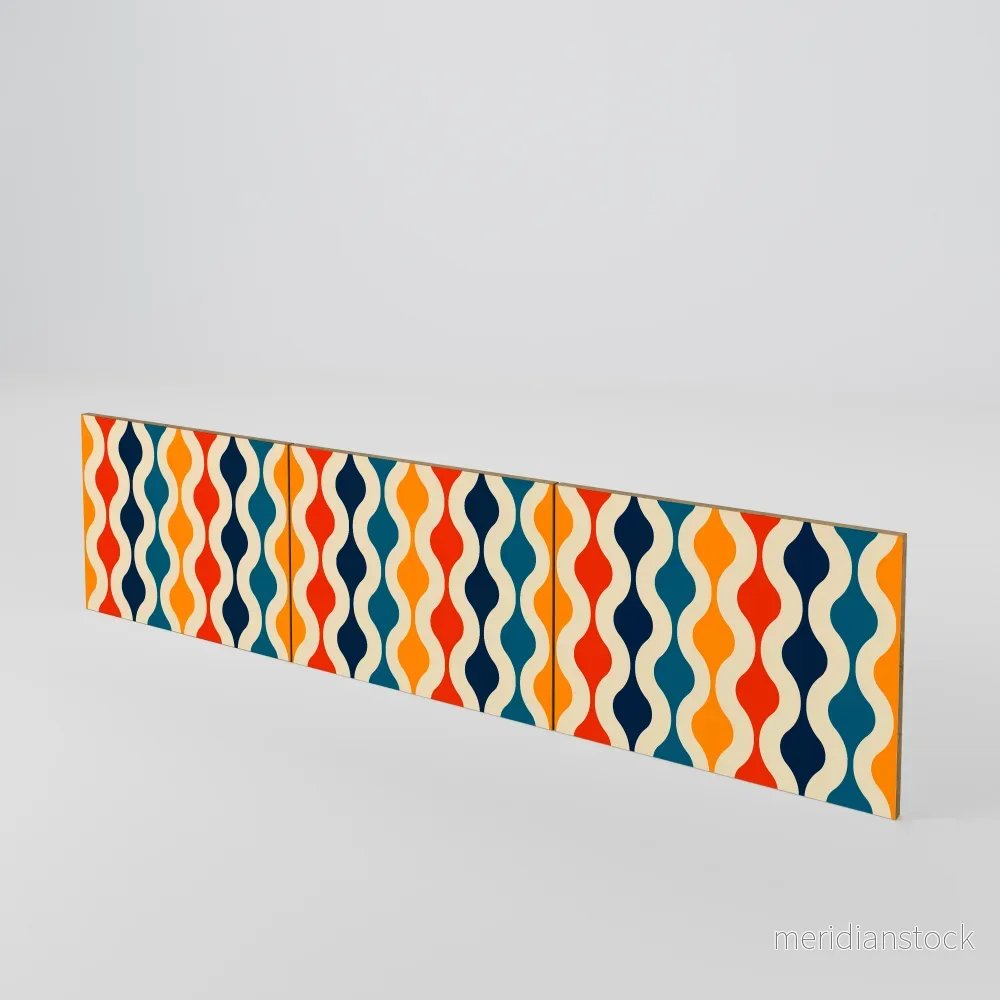COLORFUL NOSTALGIA Luckset med 3 dörrar till TV-bänk COLORFUL NOSTALGIA Luckset med 3 dörrar till TV-bänk