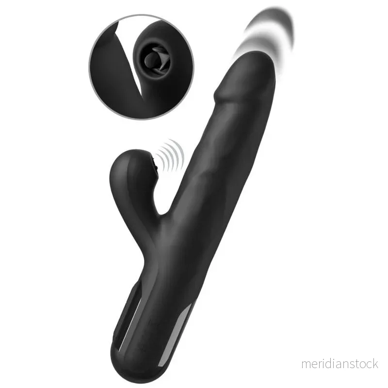 FETISH FANTASY SERIES - SONIX SILICONE THRUSTER RABBIT VIBRATOR BLACK - Bild 3