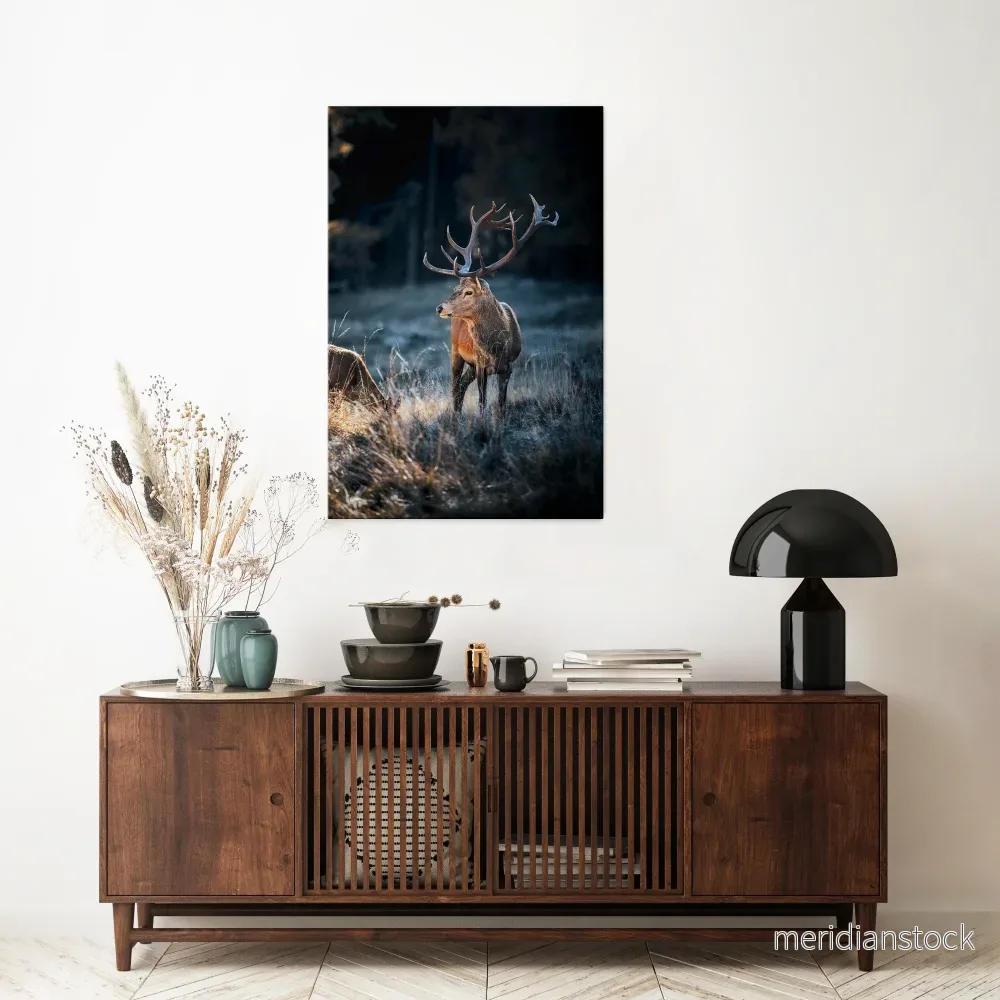 ANTLERED REGALITY Vertical Canvas Print - Bild 2