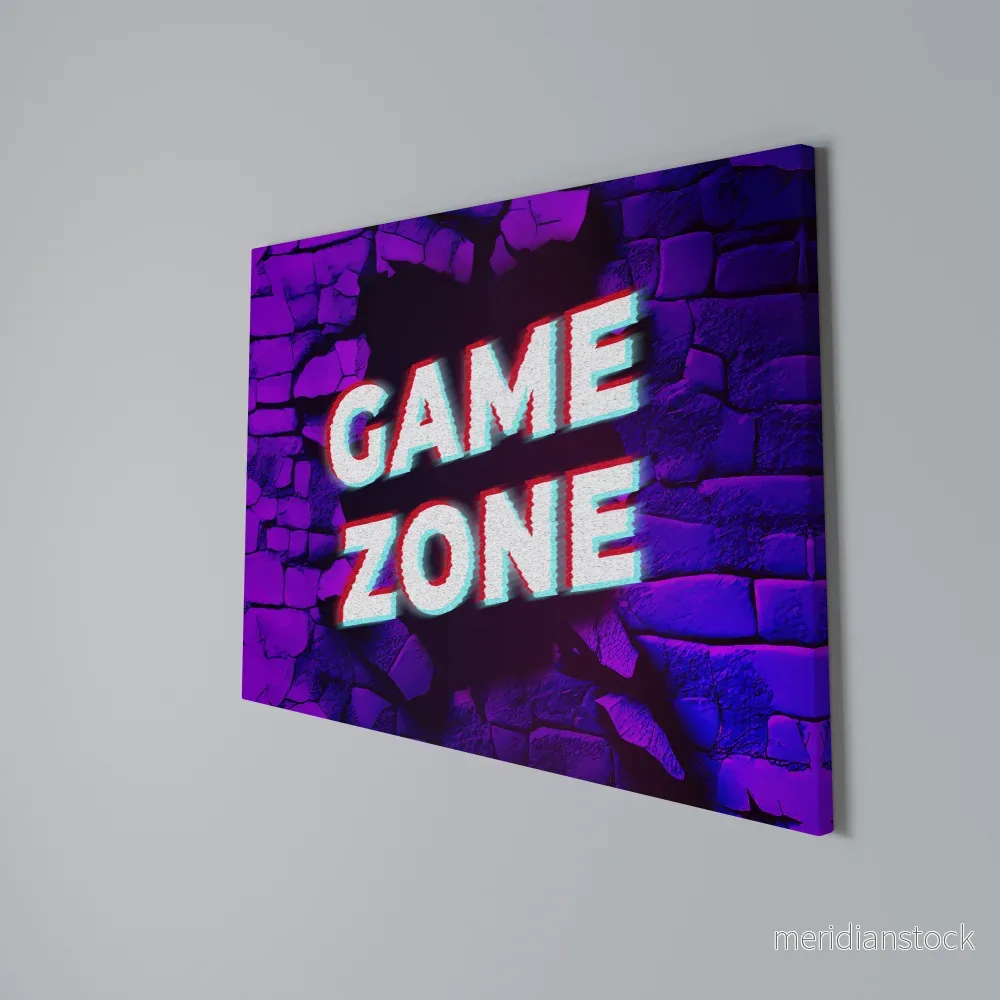 LUMINOUS GAME ZONE Horizontal Canvas Print - Bild 2