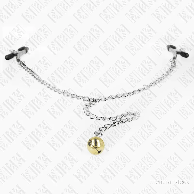 KINK - CHAIN NIPPLE CLAMPS WITH BELL 30 CM - Bild 3