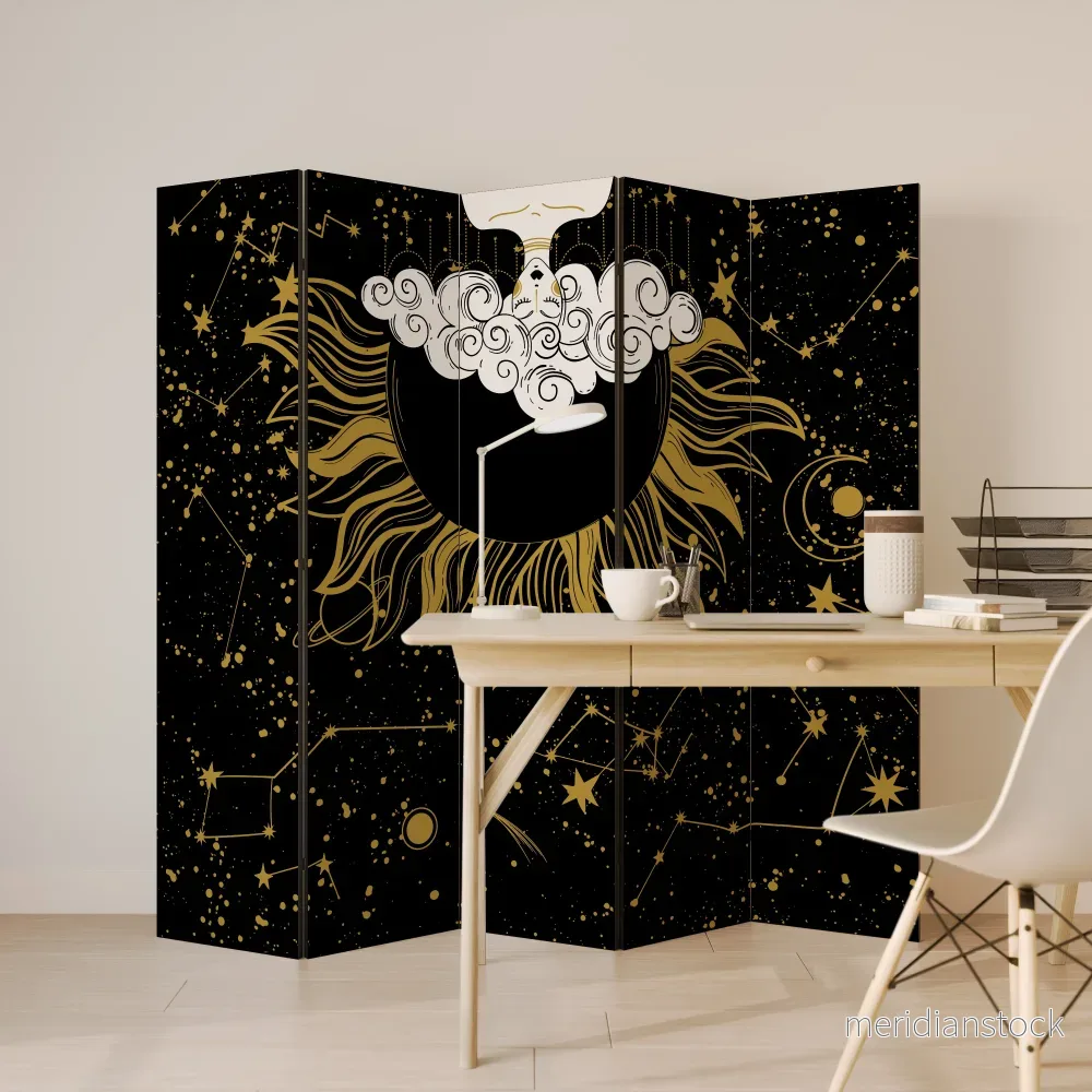 STELLAR CONSTELLATIONS Dekorativ rumsavdelare – 5 paneler - Bild 3