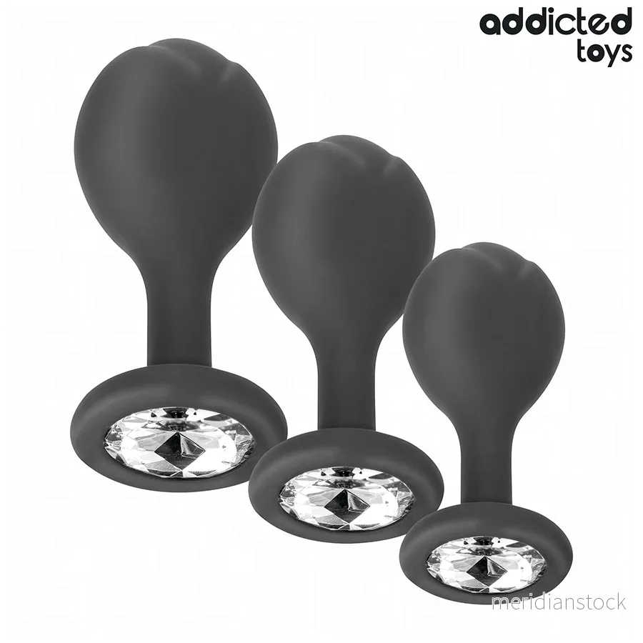 ADDICTED TOYS - SET OF 3 ANAL PLUG SILICONE WITH JEWEL - Bild 2