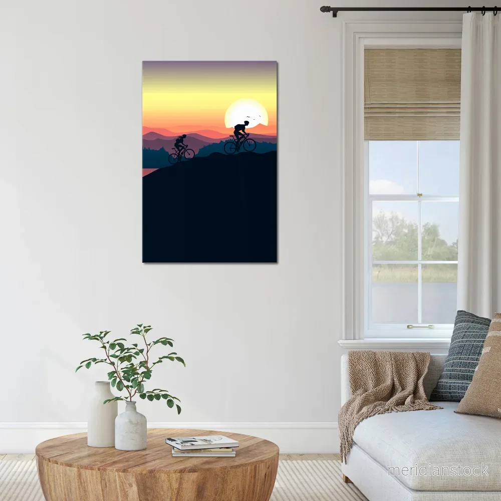 CYCLING HORIZON Vertical Canvas Print - Bild 2