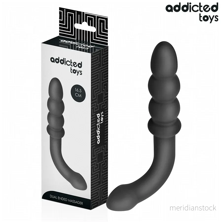 ADDICTED TOYS - DOUBLE ANAL MASSAGER SILICONE 16.5 CM