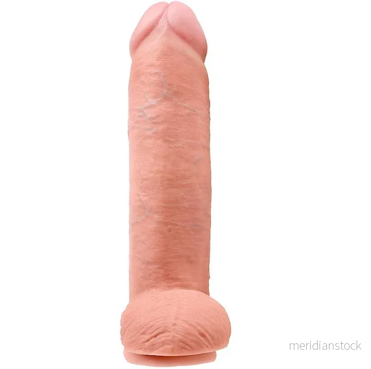 KING COCK - DILDO FLESH WITH BALLS 30.48 CM - Bild 2