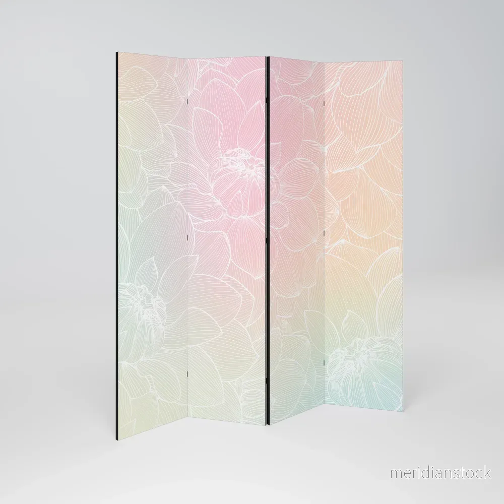 ELEGANT FLORAL FUSION Rumsavdelare 4 paneler