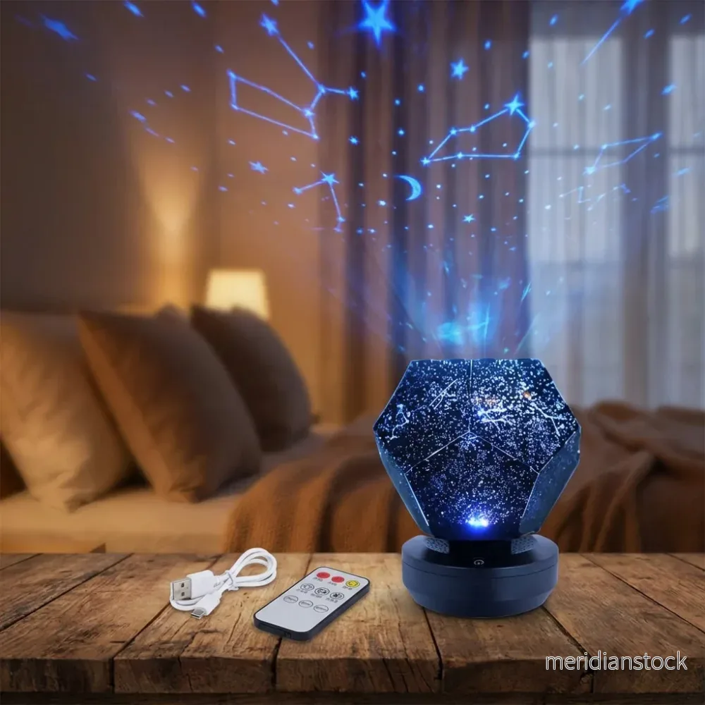 Roterande stjärnprojektorlampa – Cosmivox