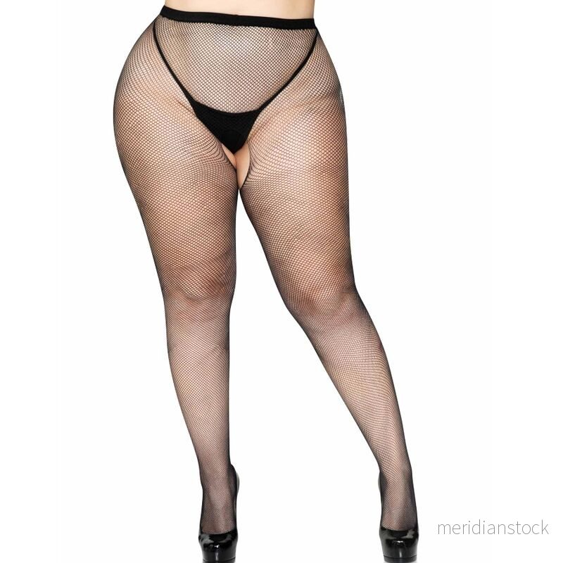 LEG AVENUE - MESH PANTS WITH CROTCH OPENING PLUS - Bild 2