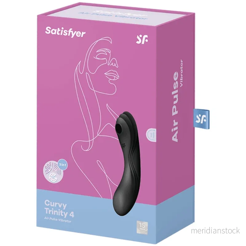 SATISFYER - CURVY TRINITY 4 AIR PULSE VIBRATOR BLACK - Bild 3