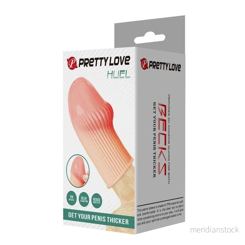 PRETTY LOVE - HUEL PENIS SLEEVE GET YOUR PENIS THICKER FLESH COLOR - Bild 3