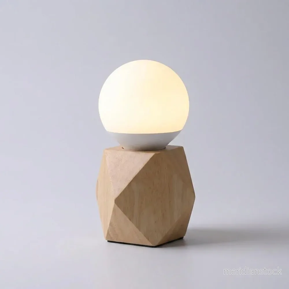 Sängbordslampa med geometrisk bas - Nordiqueo - Bild 3