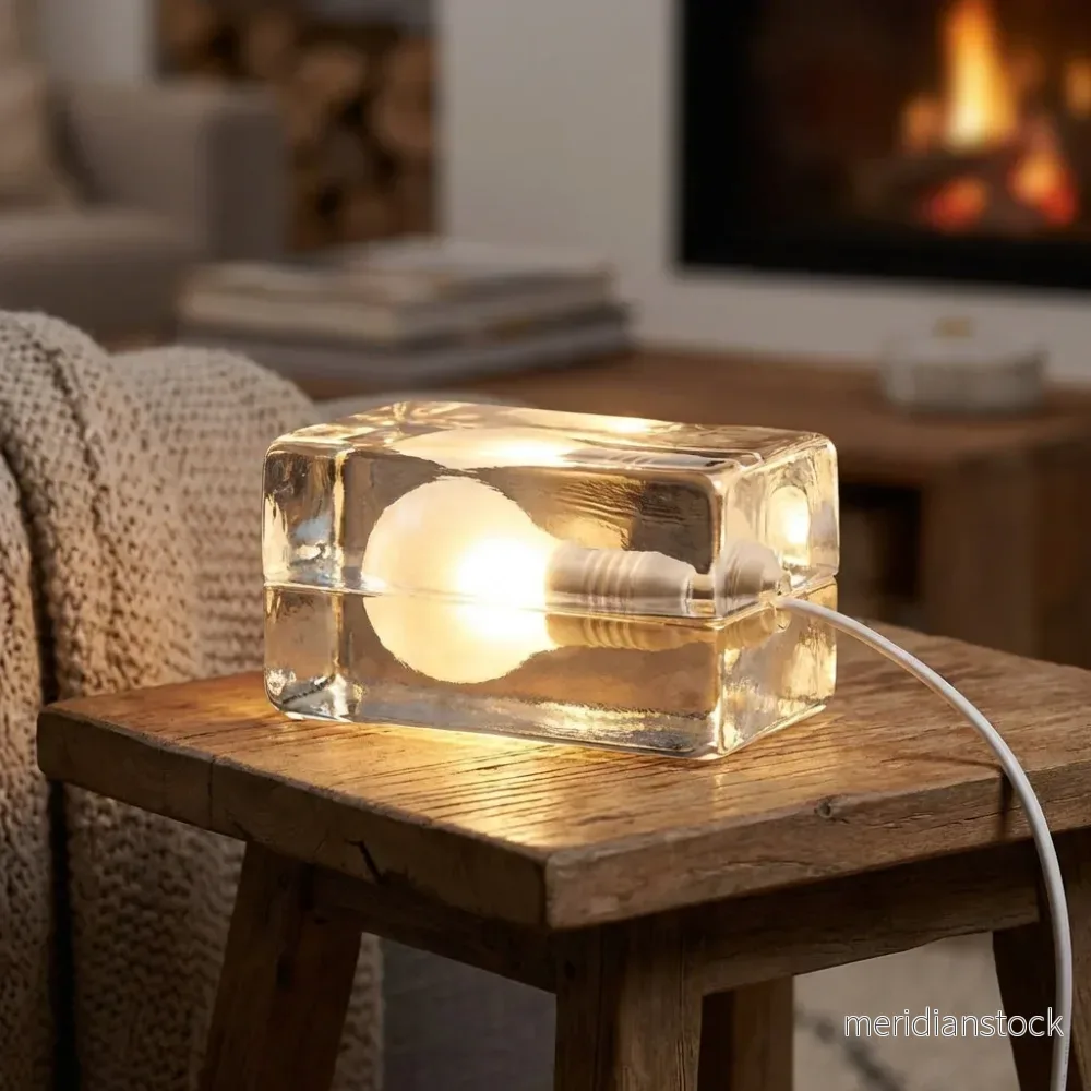 Transparent geometrisk accentlampa – Lumicube