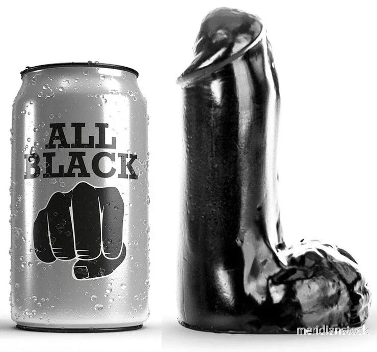ALL BLACK - DILDO REALISTIC 13 CM