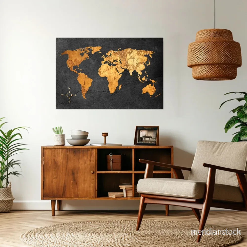GOLDEN GLOBE ILLUSION Horizontal Canvas Print - Bild 2