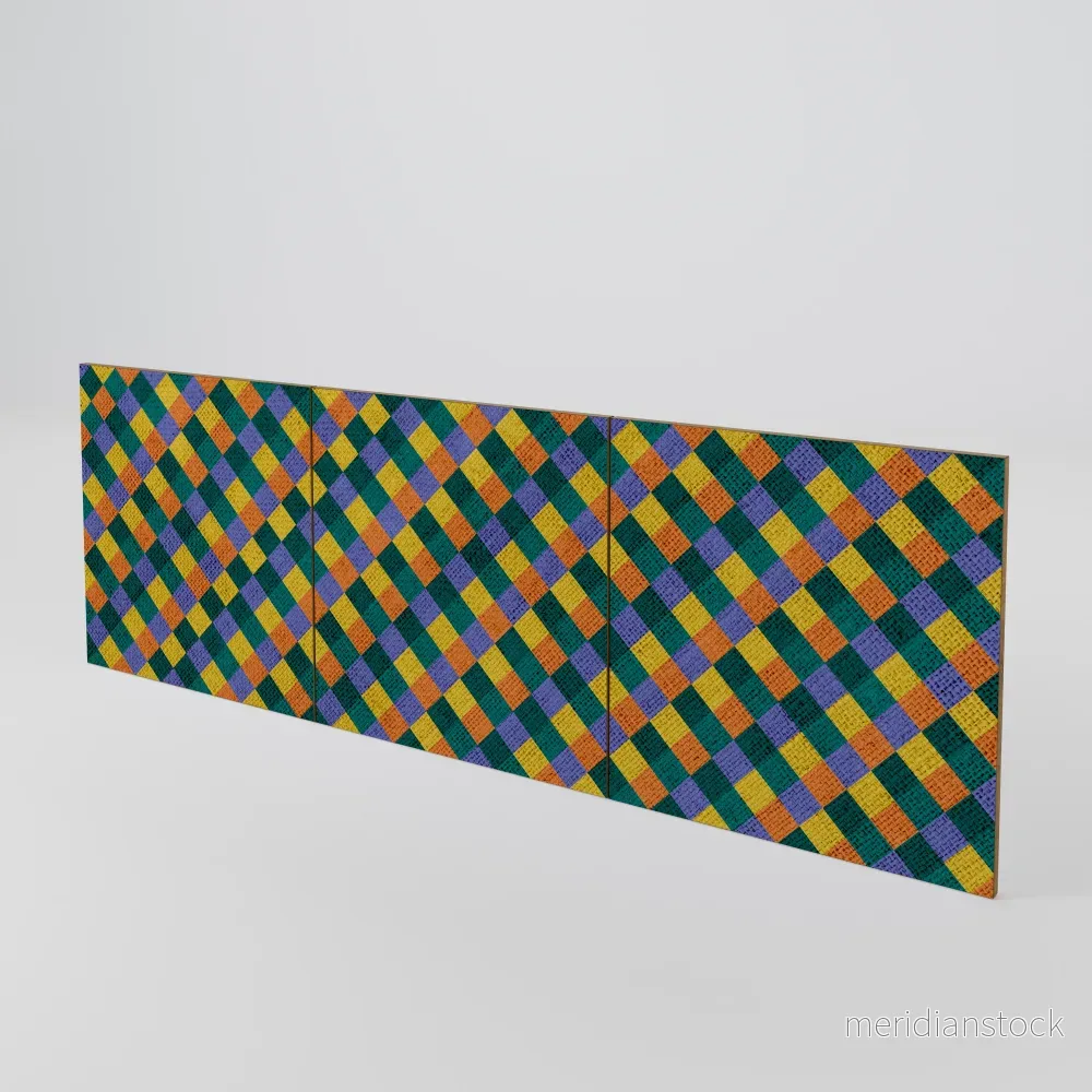 PAINTED SQUARES MIX Luckset med 3 dörrar till sideboard PAINTED SQUARES MIX Luckset med 3 dörrar till sideboard