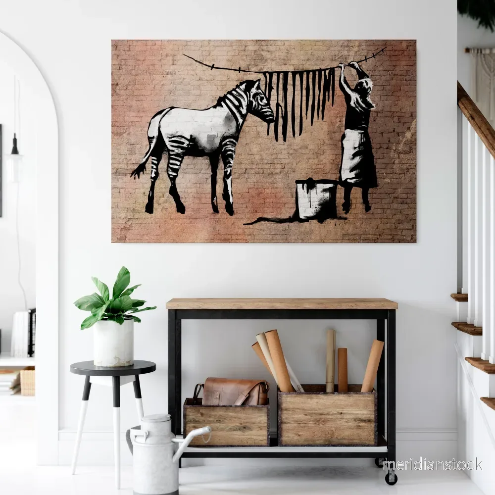 TIDY ZEBRA Horizontal Canvas Print - Bild 2