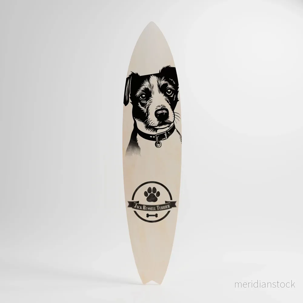 JACK RUSSEL TERRIER Dekorativ Surfbräda - Bild 3