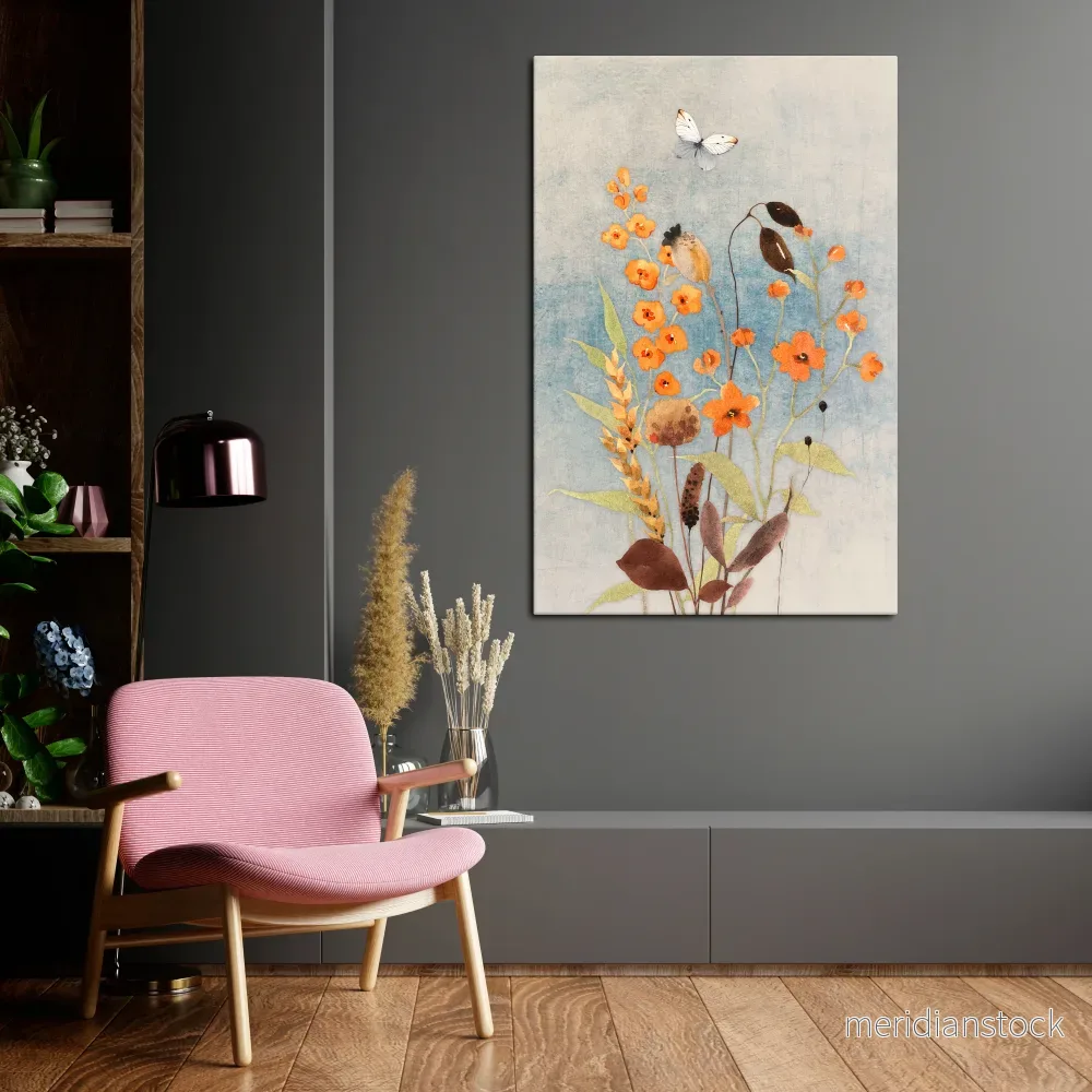 WHISPERS OF WILDFLOWERS Vertical Canvas Print - Bild 2
