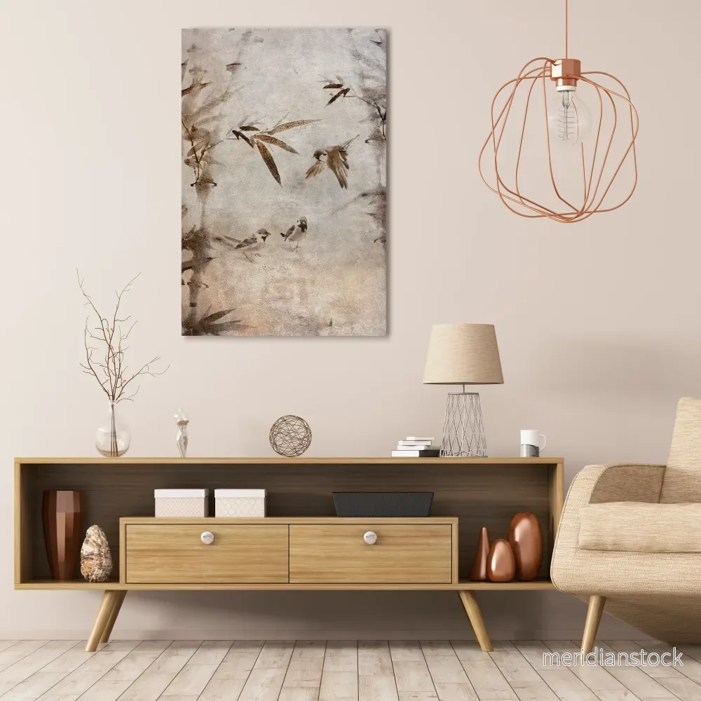 SPARROW BLISS Vertical Canvas Print - Bild 2
