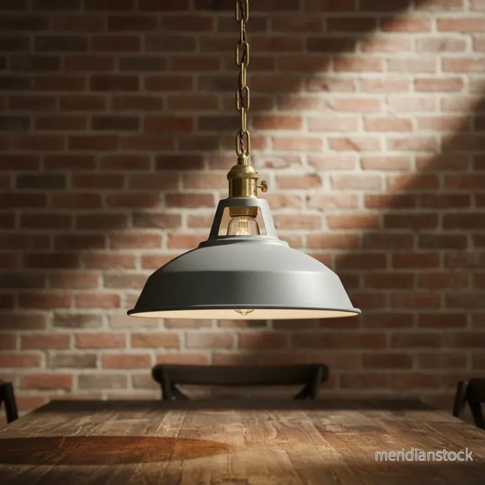 Industriell metall hängande lampa – IndustroGlow Industriell metall hängande lampa – IndustroGlow