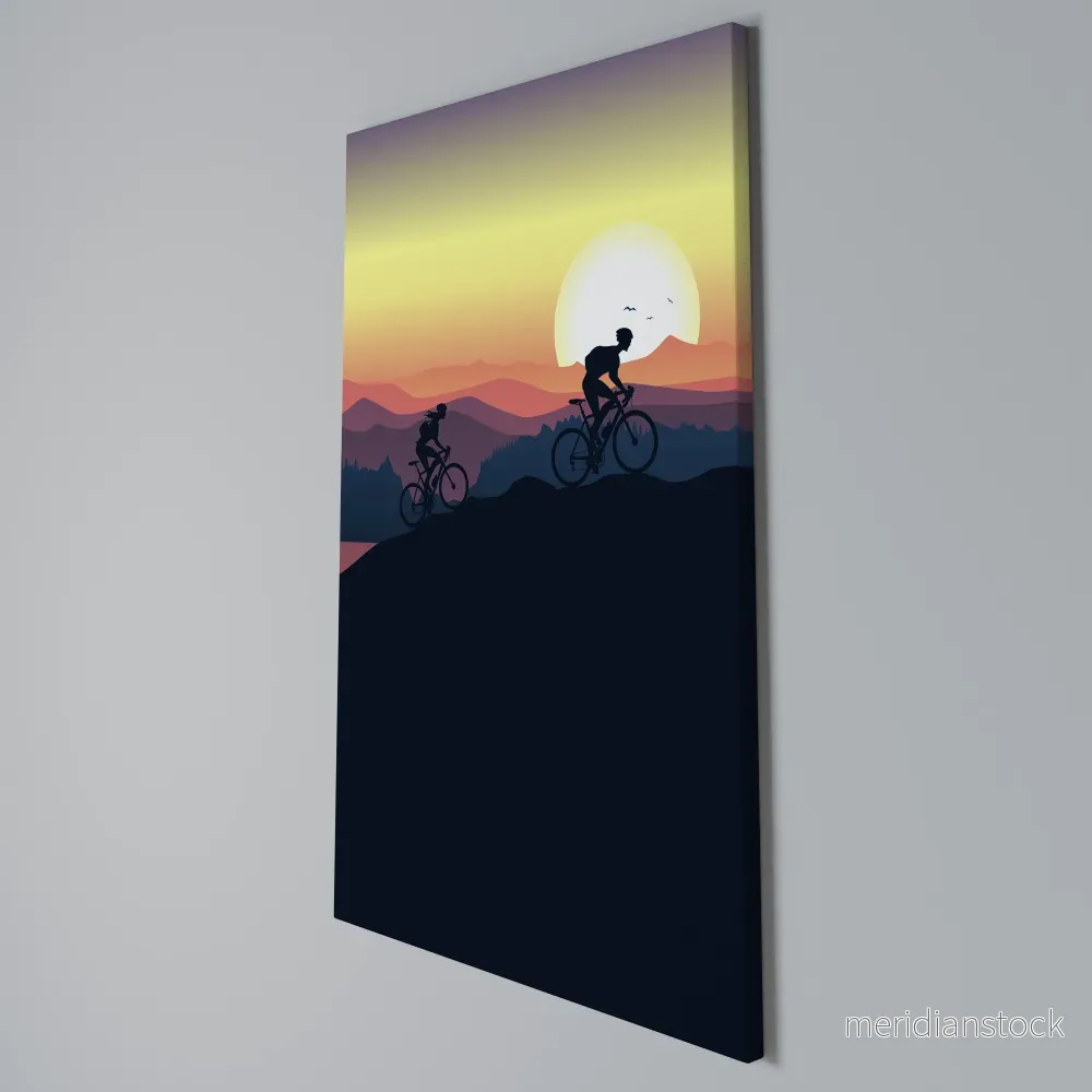 CYCLING HORIZON Vertical Canvas Print - Bild 3