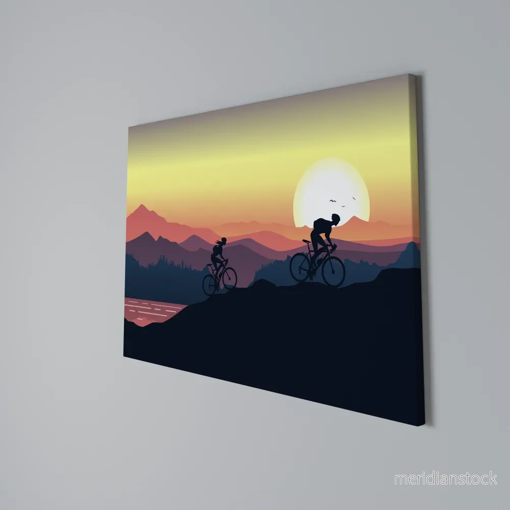 CYCLING HORIZON Horizontal Canvas Print - Bild 3
