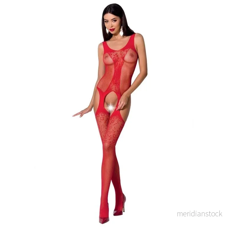 PASSION - WOMAN BS072 BODYSTOCKING ONE SIZE BLACK - Bild 2
