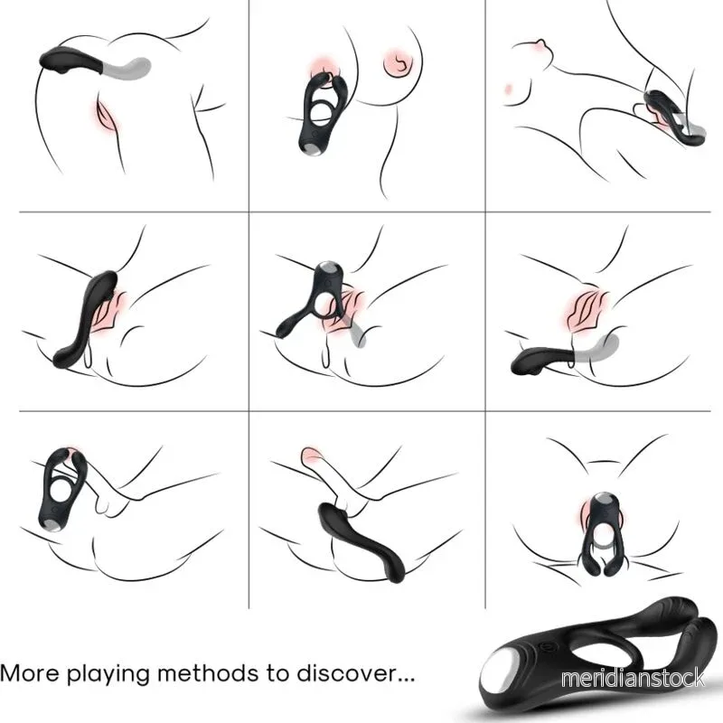 ARMONY - VEYRON DOUBLE VIBRATOR RING TOY FOR COUPLES REMOTE CONTROL BLACK - Bild 2