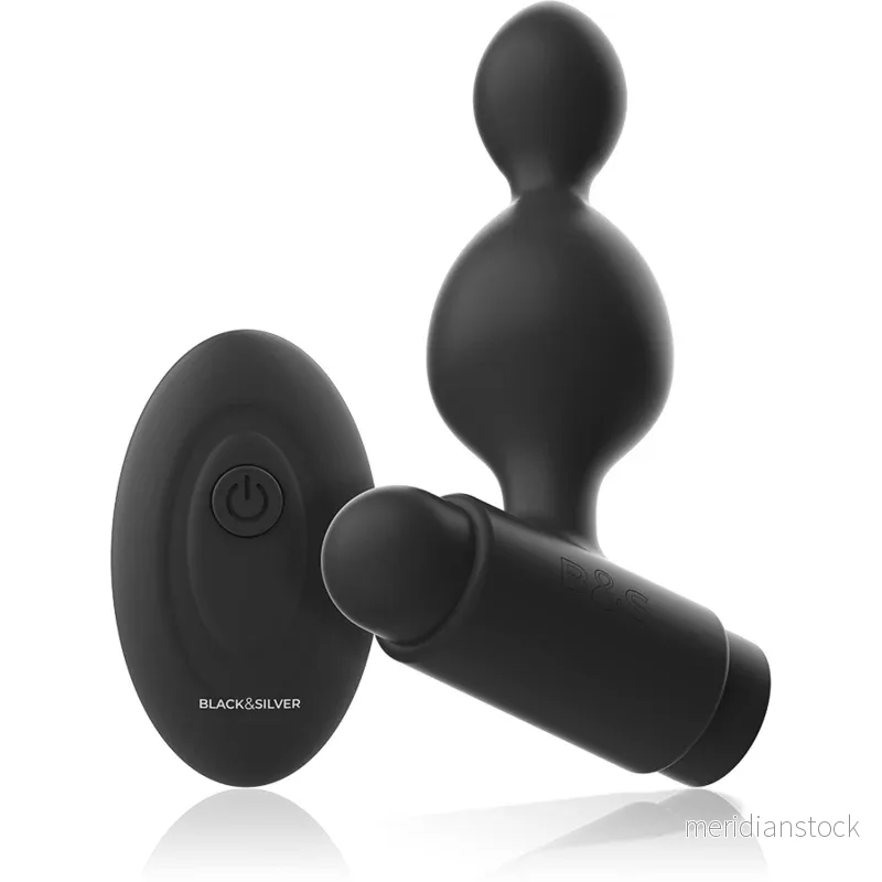 BLACK&SILVER - TUCKER SMALL SILICONE ANAL PLUG REMOTE CONTROL - Bild 2