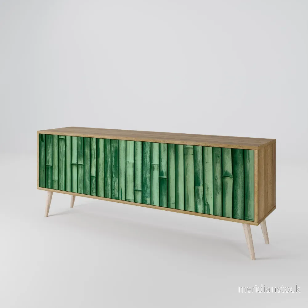 NATURAL GREEN TV-bänk med 3 dörrar