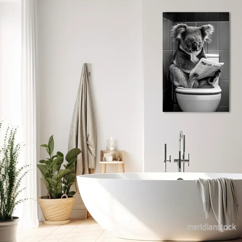TOILET TIME TALES Vertical Canvas Print - Bild 2