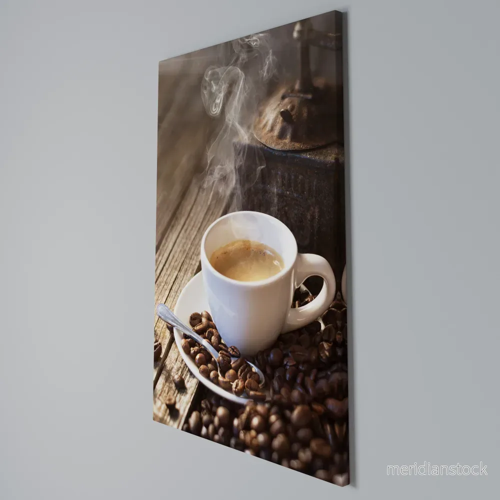 STEAMING BREWED DELIGHT Vertical Canvas Print - Bild 3