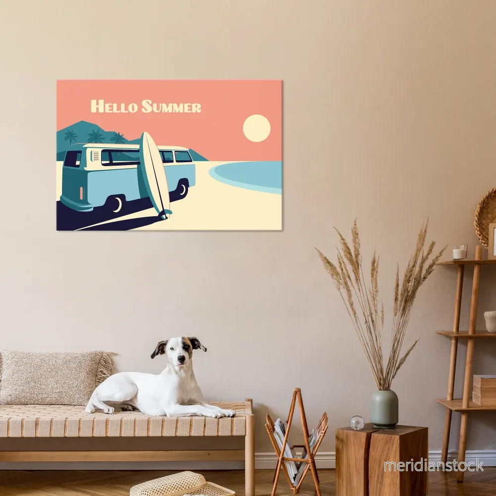 HELLO SUMMER Horizontal Canvas Print - Bild 2