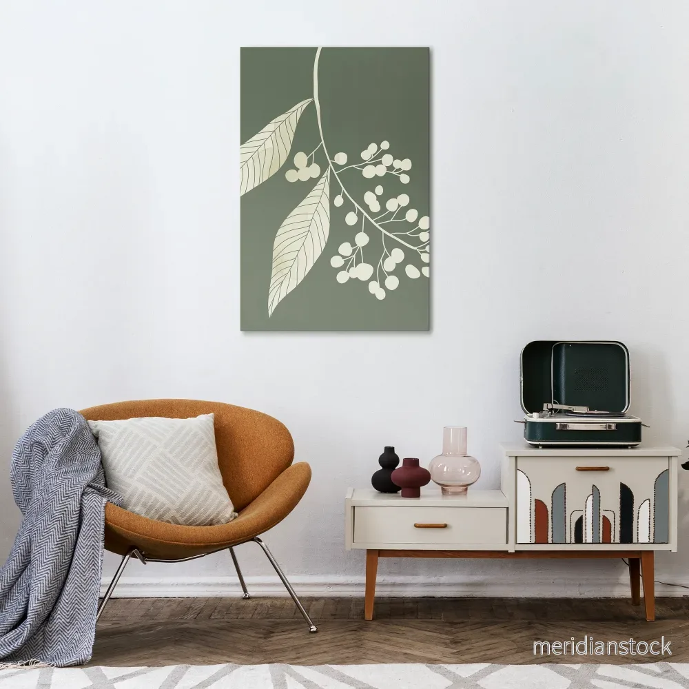 SERENE LEAFY FANTASIES Vertical Canvas Print - Bild 2