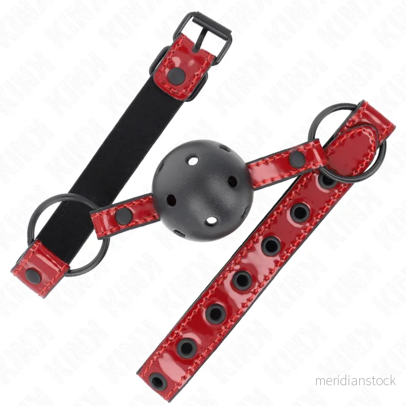KINK - SHINY LEATHERETTE BALL 4.5 CM GAG 63.5 X 2 CM ADJUSTABLE 41 X 59 CM - Bild 2