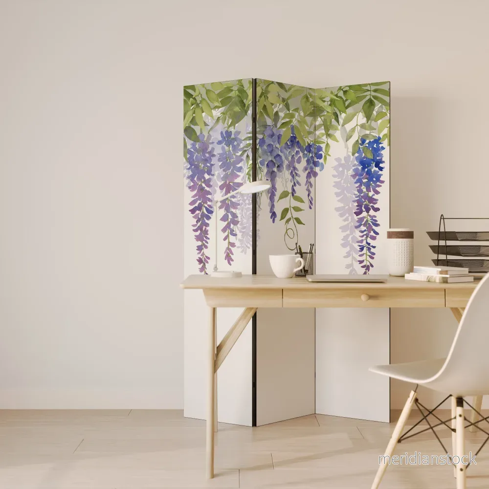 BOTANICAL BREEZE Dekorativ rumsavdelare – 3 paneler - Bild 3