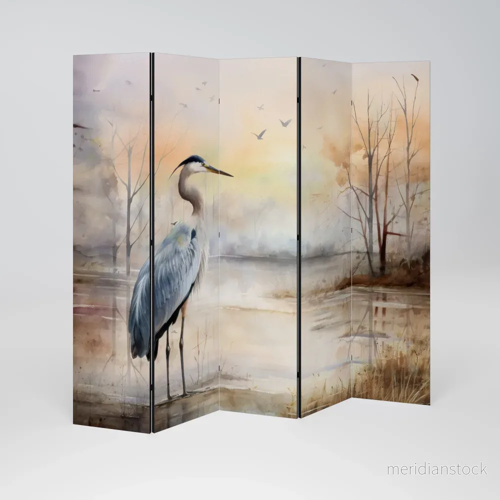 HERON DAYDREAM Dekorativ rumsavdelare – 5 paneler - Bild 2