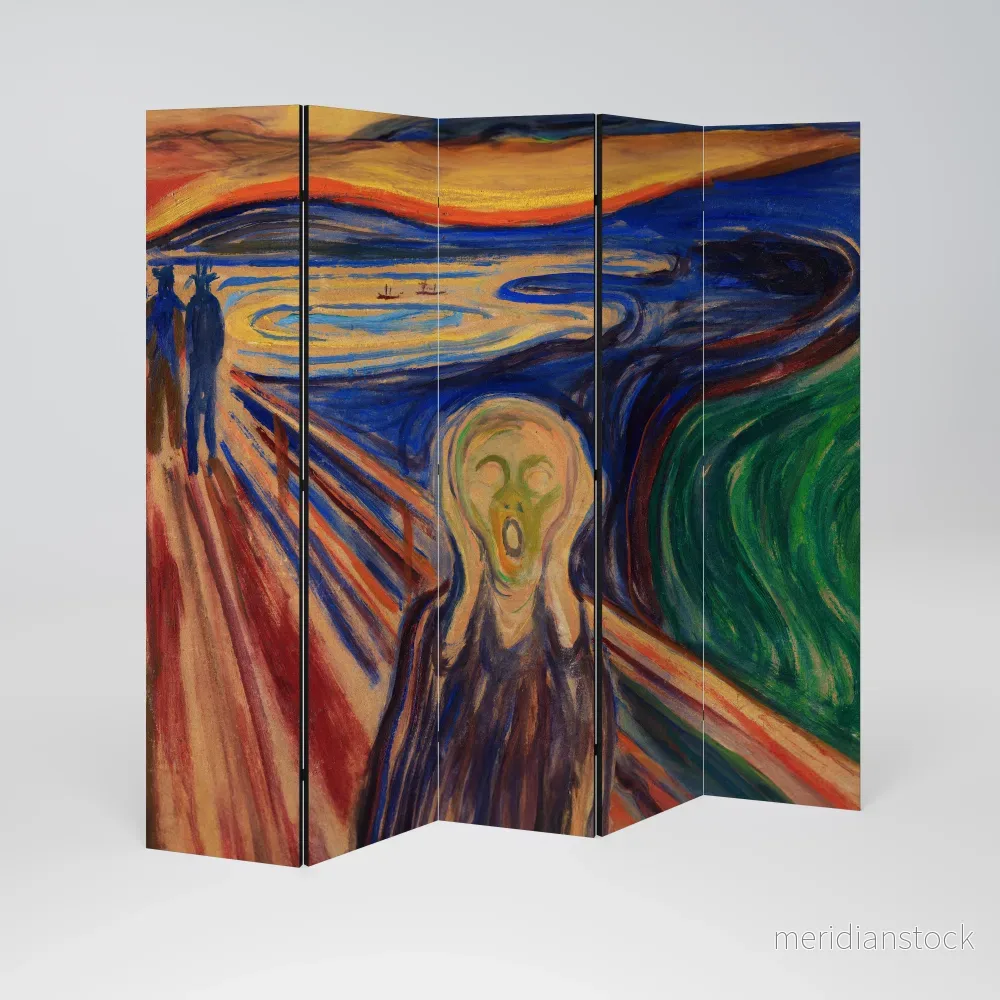 THE SCREAM Dekorativ rumsavdelare – 5 paneler - Bild 2