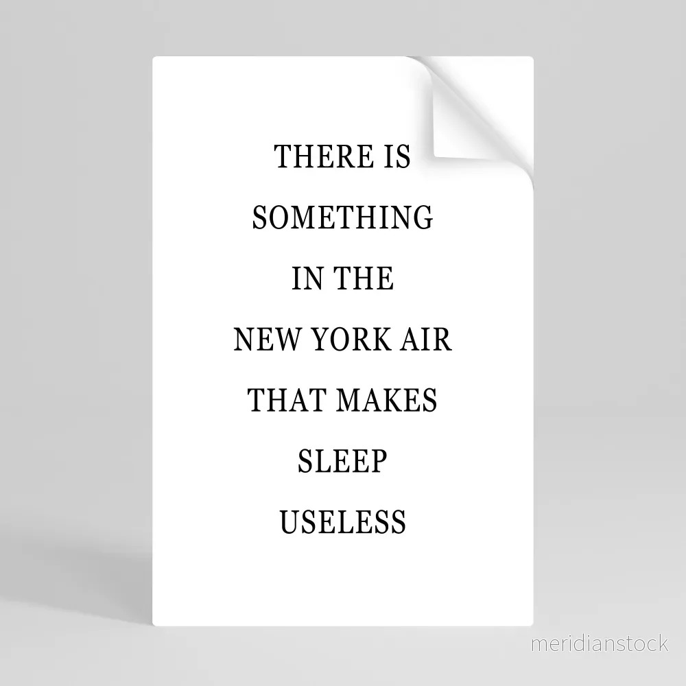 NEW YORK NIGHTS UNREST Självhäftande Vertikal Poster - Bild 2