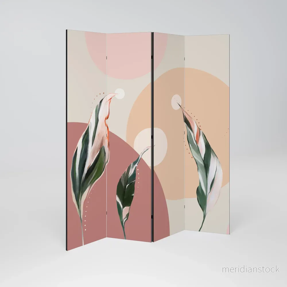 LEAFY SYMPHONY Rumsavdelare 4 paneler
