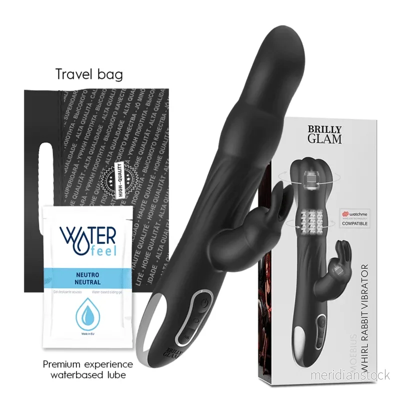 BRILLY GLAM- MOEBIUS RABBIT VIBRATOR & ROTATOR COMPATIBLE WITH WATCHME WIRELESS TECHNOLOGY - Bild 2