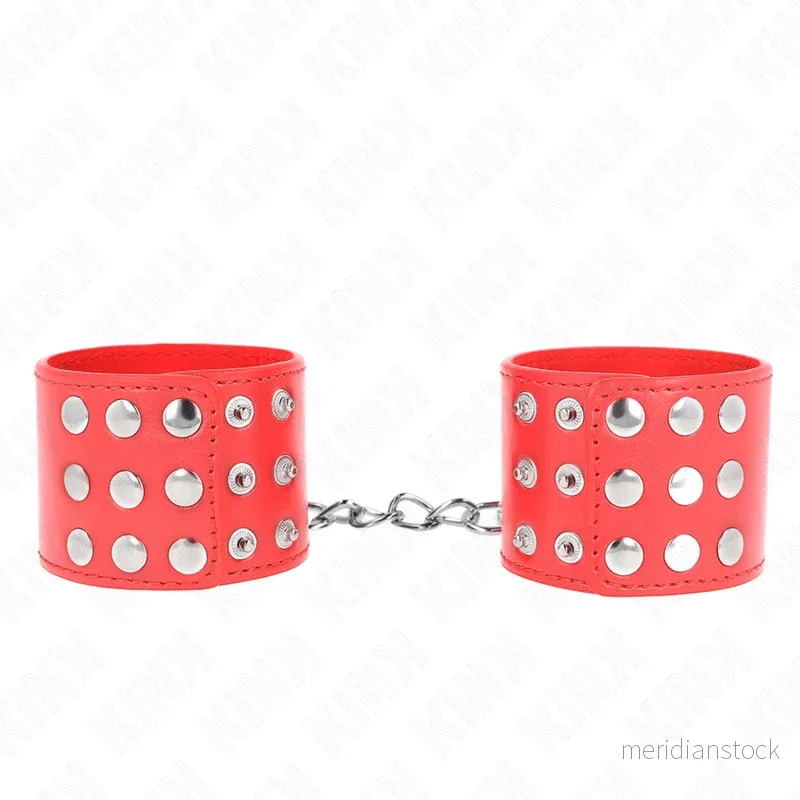 KINK - WRIST RESTRAINTS WITH SNAP FASTEN RED ADJUSTABLE 19-24 CM X 5.5 CM