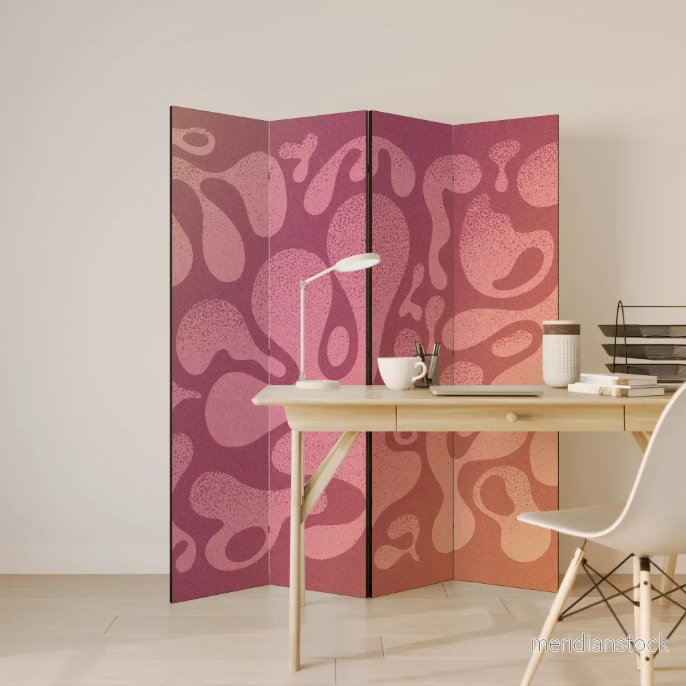 IRREGULAR PINK Rumsavdelare 4 paneler - Bild 3