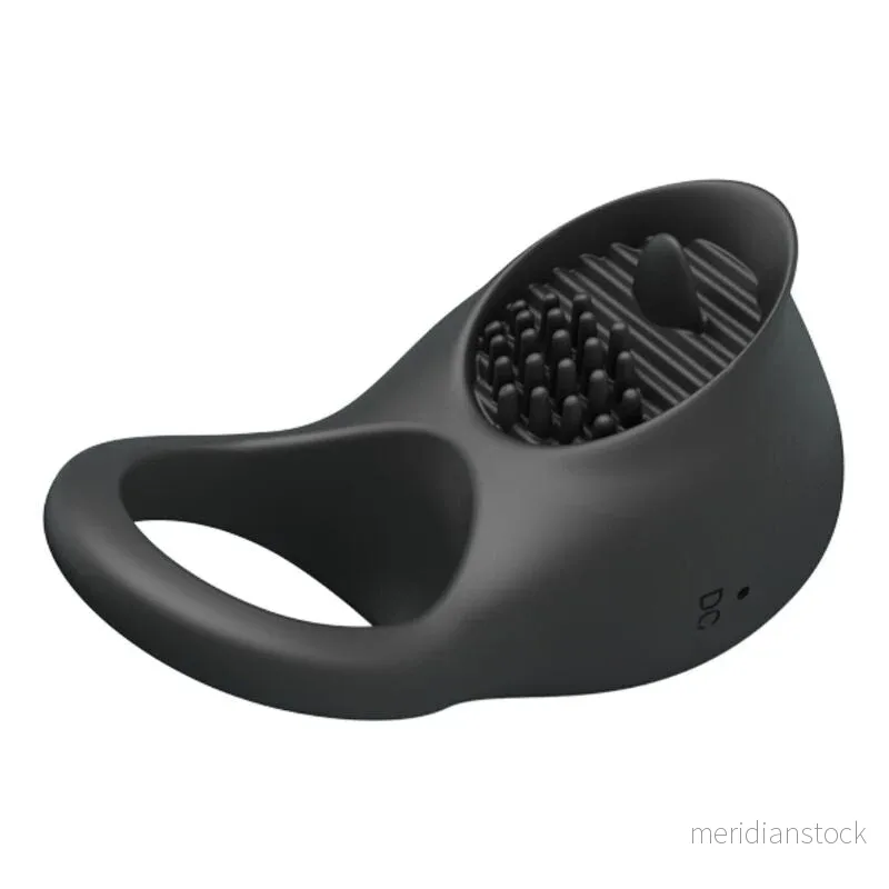 PRETTY LOVE - VIBRATING PENIS RING WITH BLACK TONGUE - Bild 3