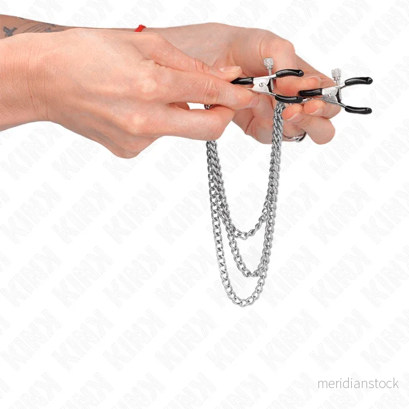 KINK - NIPPLE CLAMPS WITH 3 CHAINS SILVER 20/23/28 CM - Bild 2